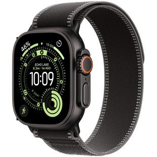 Смарт-годинник Apple Watch Ultra 3 GPS + Cellular 49mm Black Tit. Case w. Black/Charcoal Trail Loop - M/L (MF1H4)