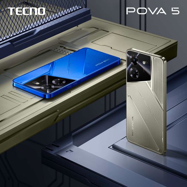 Мобильный телефон Tecno Pova-5 (LH7n) 8/128GB Dual Sim Amber Gold (4894947000478)