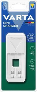 Зарядний пристрій Varta Mini Charger для 2 акумуляторів AA/AAA, 64 г (57656101401)