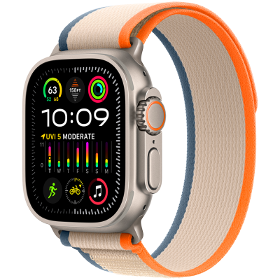 Смарт-часы Apple Watch Ultra 2 GPS + Cellular 49mm Titanium Case with Orange/Beige Trail Loop - S/M (MRF13UL/A)