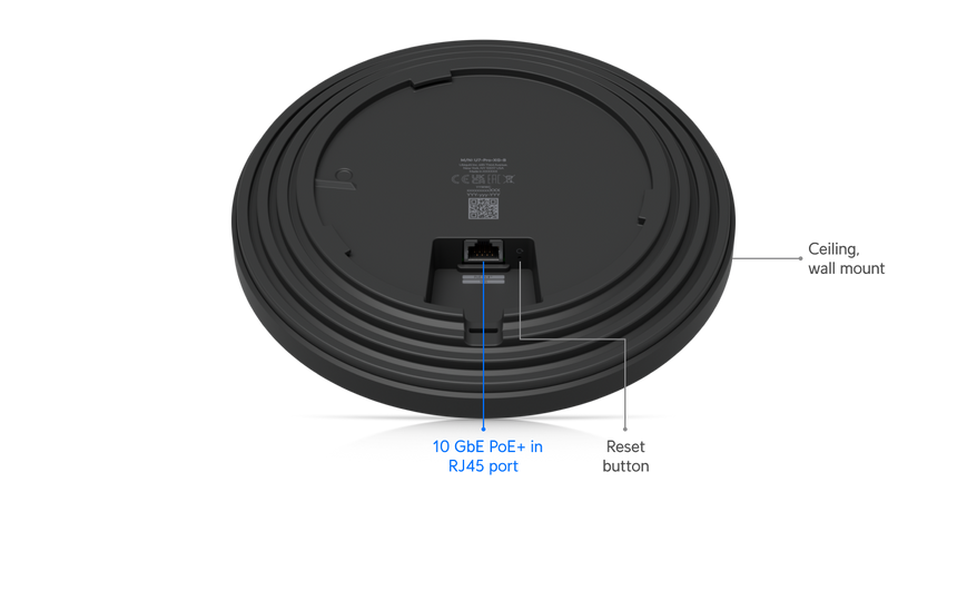 Точка доступу Ubiquiti UniFi U7 Pro XG Wi-Fi 7 6 потоків, 10 GbE, PoE+ (U7-PRO-XG)