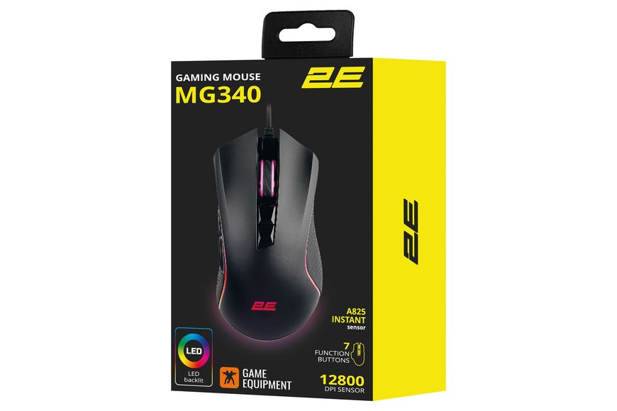 Игровая мышь 2E Gaming MG340 WL, RGB USB Black (2E-MG340UB-WL)