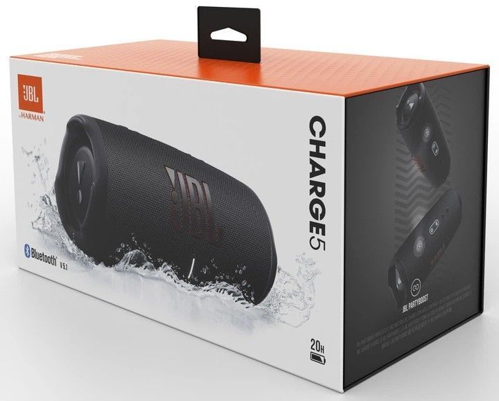 Портативна колонка JBL Charge 5 чорна (JBLCHARGE5BLK), Чорний