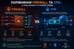 Порівняння Firewall та VPN: у чому різниця і чи потрібні обидва фото