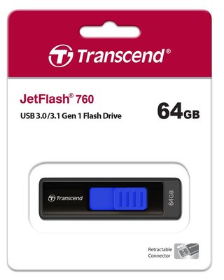 Накопичувач Transcend 64GB USB 3.1 Type-A JetFlash 760