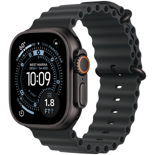 Смарт-годинник Apple Watch Ultra 3 GPS + Cellular 49mm Black Tit. Case w. Black Ocean Band (MF0J4)