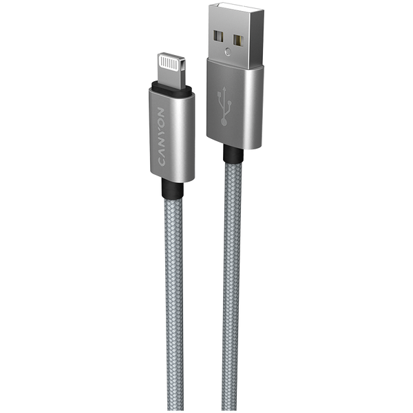 Кабель CANYON MFI-3 Темно-серый (CNS-MFIC3DG), Тёмно-серый