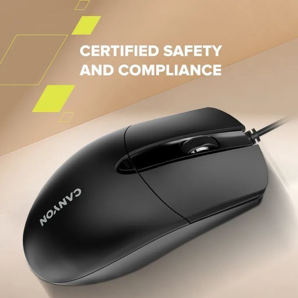 Миша Canyon OnClick 5N дротова 4 кнопки 1600 DPI чорна (CNE-CMS5N)