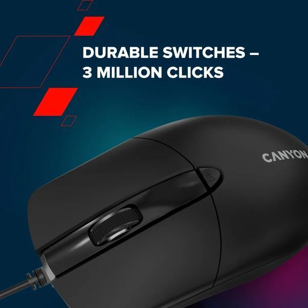 Миша Canyon OnClick 5N дротова 4 кнопки 1600 DPI чорна (CNE-CMS5N)