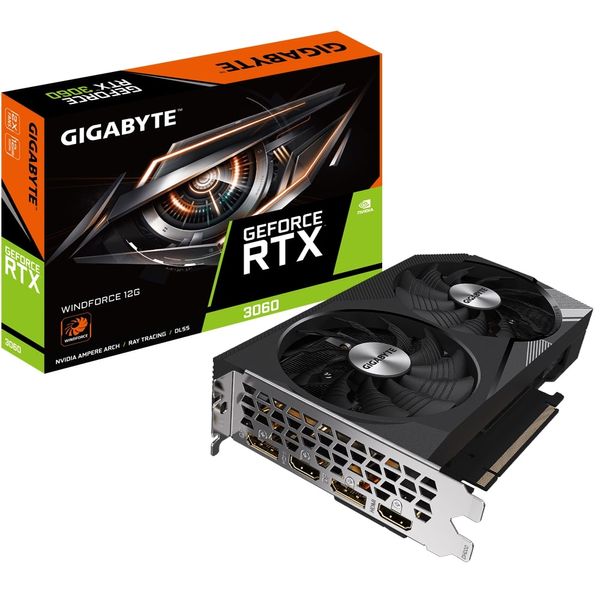 Видеокарта Gigabyte GeForce RTX 3060 12GB GDDR6 WINDFORCE (GV-N3060WF2-12GD)