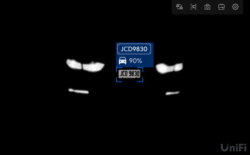 Камера распознавания номеров Ubiquiti UniFi AI LPR 4K 8 МП оптический зум 3x PoE+ IP66 (UVC-AI-LPR-B)