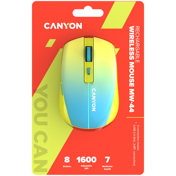 Мишка CANYON MW-44 Синьо-жовтий (CNS-CMSW44UA)