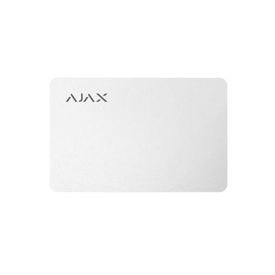 Безконтактна картка Ajax Pass біла, 100 шт. (000022790) - Suricom