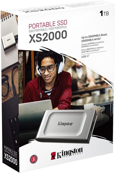 Портативний SSD Kingston 1TB USB 3.2 Gen 2x2 Type-C XS2000 (SXS2000/1000G)