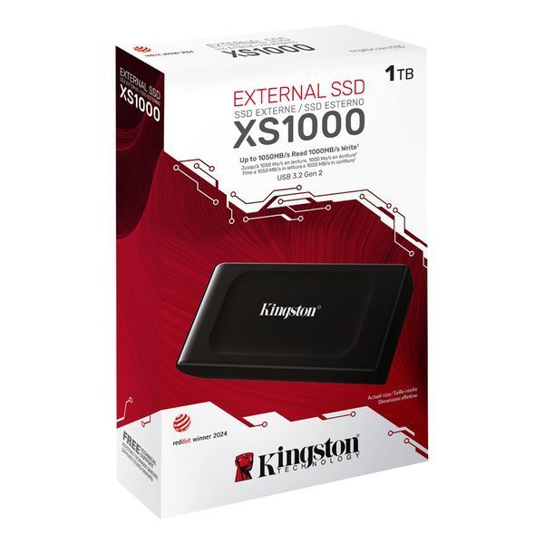 Зовнішній SSD Kingston 1 ТБ XS1000 Portable USB 3.2 Gen 2 (SXS1000/1000G)