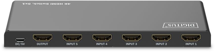 Відеокомутатор DIGITUS UHD HDMI (INx5 - OUTx1), 4K