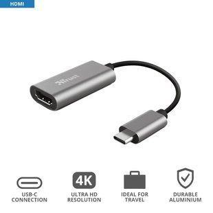 Адаптер Trust Dalyx USB-C &mdash; HDMI, алюминиевый корпус, 4K, HDR (23774_TRUST)
