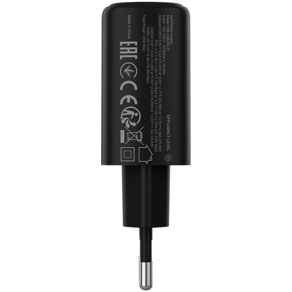 Зарядний пристрій CANYON OnCharge 250 QC Чорний (CNE-CHA250-31)