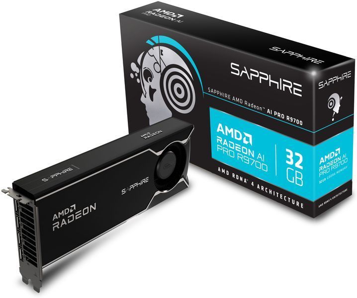 Видеокарта Sapphire AMD Radeon AI PRO R9700 LITE 32 ГБ GDDR6 256-bit PCIe 5.0 (32358-01-20G)