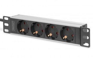 Розподільник живлення DIGITUS 10&Prime; 1U, 4 розетки Schuko, 16 А, 230 В, вилка Schuko (DN-95418)