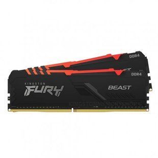 Память ПК Kingston DDR4 16GB KIT (8GBx2) 3200 FURY Beast RGB