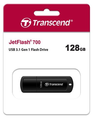 Накопичувач Transcend 128GB USB 3.1 Type-A JetFlash 700 Black
