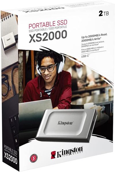 Портативний SSD Kingston 2TB USB 3.2 Gen 2x2 Type-C XS2000 (SXS2000/2000G)