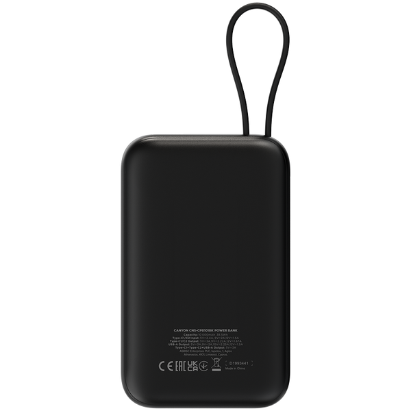 Портативний акумулятор CANYON OnPower 101 Чорний (CNS-CPB101BK)