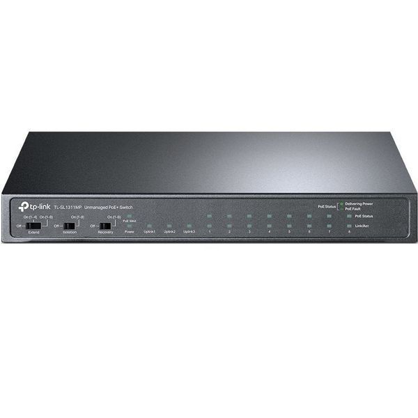 Коммутатор TP-LINK TL-SL1311MP 8x1FE/PoE+ 124W 2xGE 1xSFP (TL-SL1311MP)