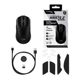 Миша HyperX Pulsefire Haste 2 Wireless, USB-A/2,4 ГГц/Bluetooth, чорний (6N0B0AA)