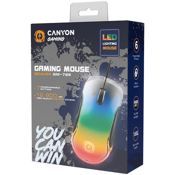 Игровая мышь CANYON GM-728 Braver Черный (CND-SGM728)