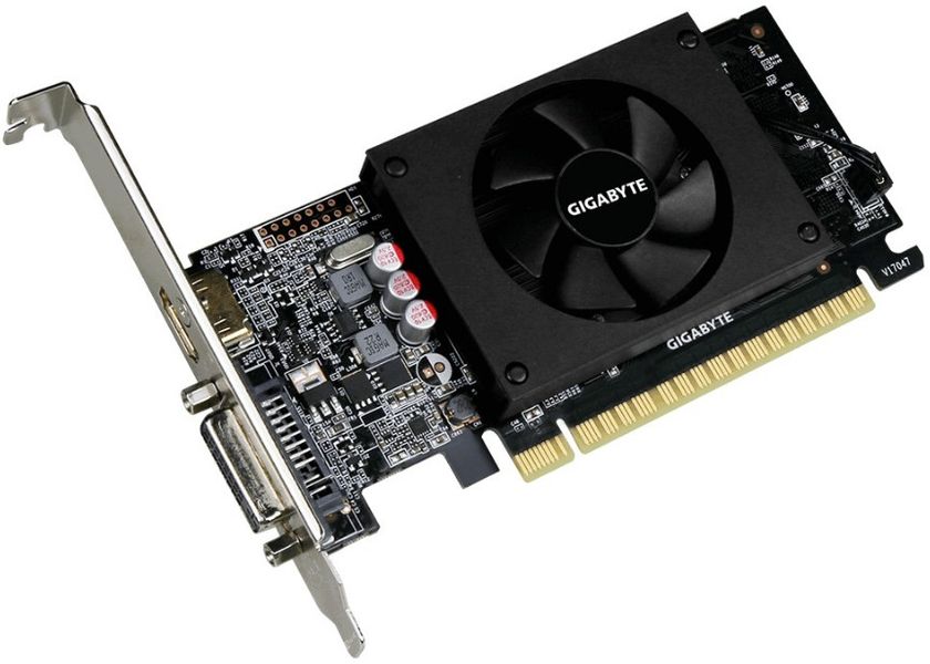 Видеокарта Gigabyte GeForce GT 710 2GB DDRR5 64bit Low Profile (GV-N710D5-2GL)