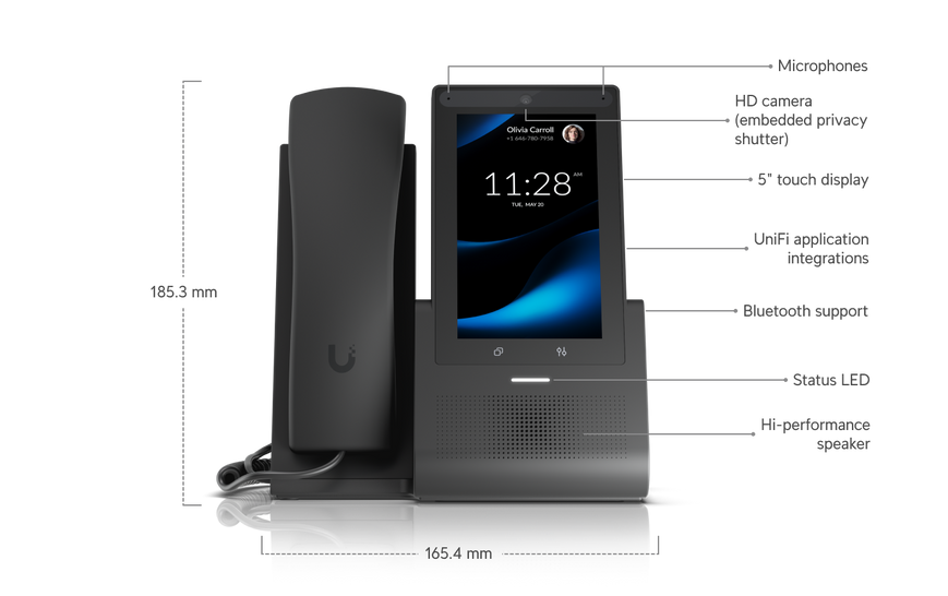 Настольный смартфон Ubiquiti UniFi G3 Touch Pro 5" для UniFi Talk (UTP-G3-Touch-Pro)