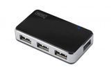 USB-хаб DIGITUS USB 2.0 на 4 порта USB-A, активный, с блоком питания (DA-70220)