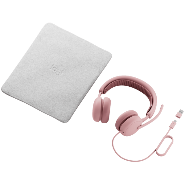 Гарнитура Logitech Zone Wired 2 Headset Rose (L981-001620), Розовый