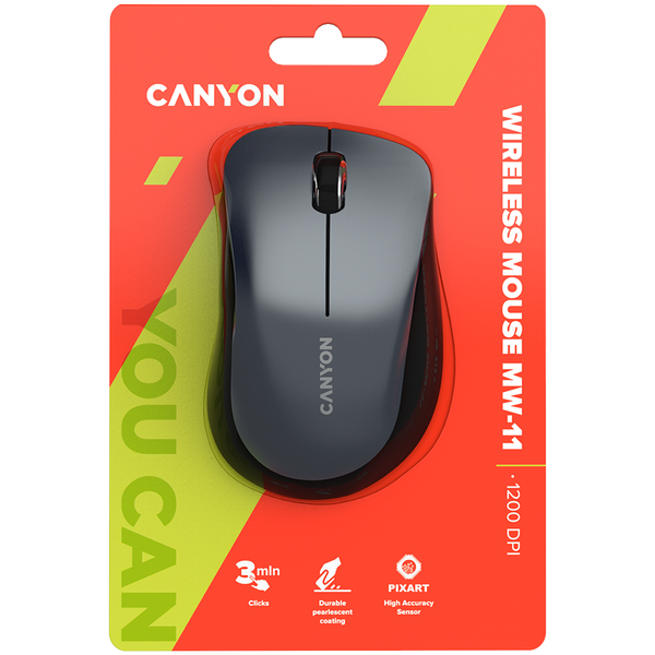 Бездротова мишка CANYON MW-11 Чорний (CNE-CMSW11B)