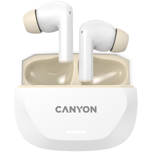 TWS-навушники CANYON HEXAGON 7 Біло-бежеві (CNS-TWS7WB), Білий