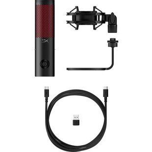Мікрофон HyperX QuadCast 2, USB-C, 4 діаграми спрямованості, кабель 3 м, чорний (872V1AA)