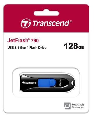 Накопитель Transcend 128GB USB 3.1 Type-A JetFlash 790 Black