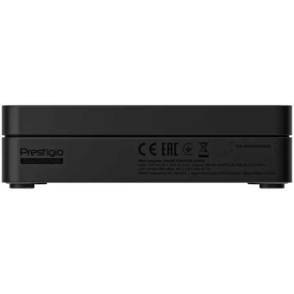 Міні-ПК Prestigio Solutions PSMPC100 Intel N100 8/256 ГБ Wi-Fi 6 Windows 11 Pro (PSMPC100_8256W)