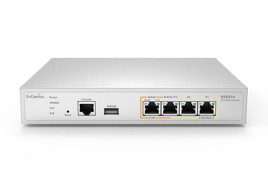 Облачный маршрутизатор-шлюз EnGenius ESG510 с фаерволом и VPN, 4 порта 2,5 GbE, SD-WAN (ESG510)