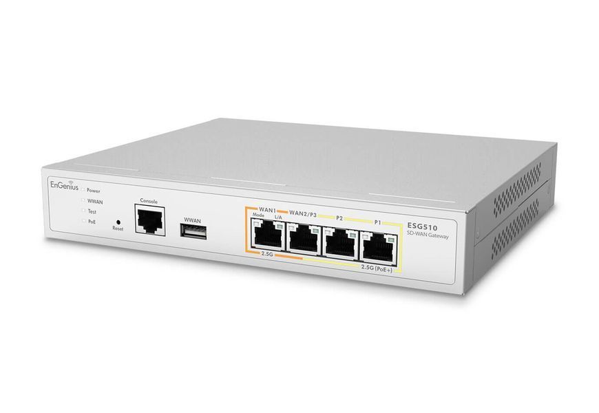 Облачный маршрутизатор-шлюз EnGenius ESG510 с фаерволом и VPN, 4 порта 2,5 GbE, SD-WAN (ESG510)