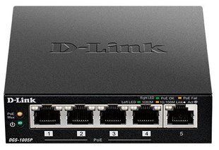 PoE-коммутатор D-Link DGS-1005P 5 портов Gigabit, 4 PoE, 60 Вт, неуправляемый (DGS-1005P)