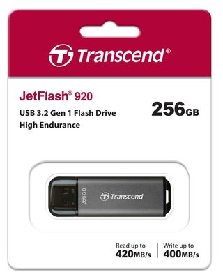 Накопичувач Transcend 256GB USB 3.2 Type-A JetFlash 920 Black R420/W400MB/s