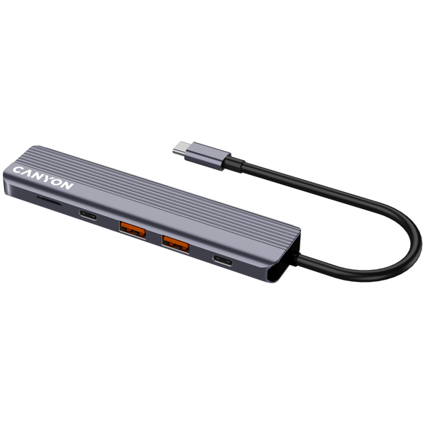 USB-хаб CANYON DS-17 Сірий (CNS-TDS17), Сірий