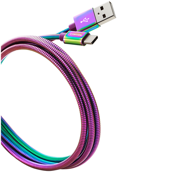 Кабель CANYON UC-7 Радужный (CNS-USBC7RW)