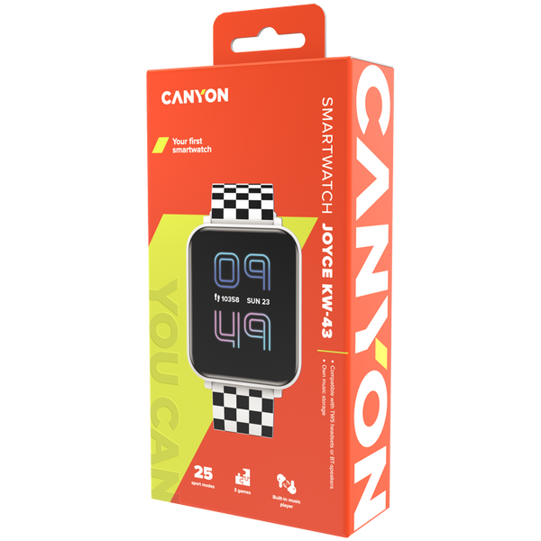 Дитячий смарт-годинник CANYON KW-43 Білий (CNE-KW43WB), Білий
