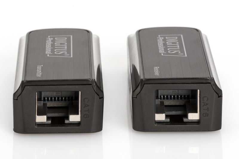 Удлинитель DIGITUS mini HDMI extender over UTP 50m, USB powered, черный
