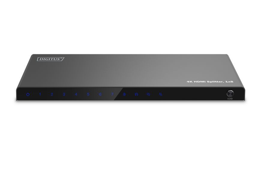 Відеосплітер DIGITUS HDMI (INx1 - OUTx8), 4K
