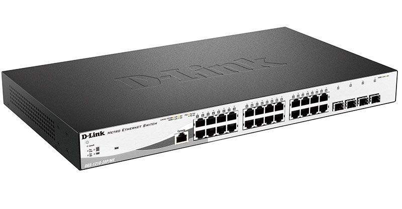 PoE-коммутатор D-Link DGS-1210-28P/ME Metro Ethernet 24&times;GE PoE 193 Вт, 4&times;SFP, L2 (DGS-1210-28P/ME)